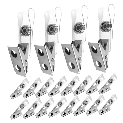 Clips badge métal double trou et attaches PVC durables