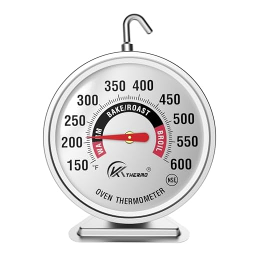 Large 3” dial oven thermometer - KT THERMO (2018 New Design) NSF-approved accurately easy-to-read extra large dial clearly display shows marked temperatures for Professional and Home Kitchens Cooking