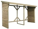 Abri bûches - 2.5 m² - 2.78 x 0.90 x 1.85 m- 5 Stères