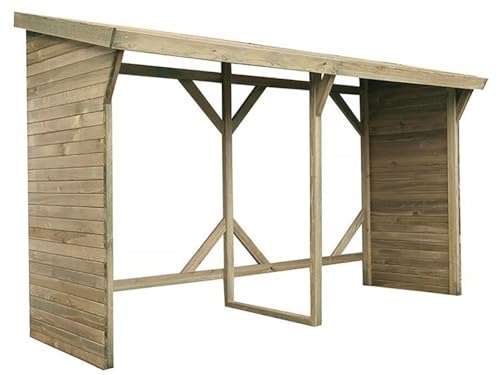 Abri bûches - 2.5 m² - 2.78 x 0.90 x 1.85 m- 5 Stères