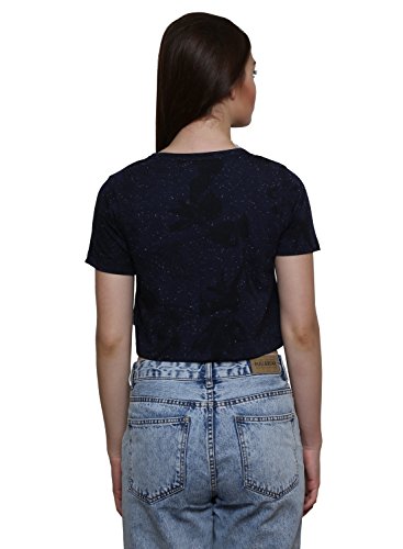Image of LE BOURGEOIS Women Loose Fit Round Neck Short Sleeve Cotton Crop Top
