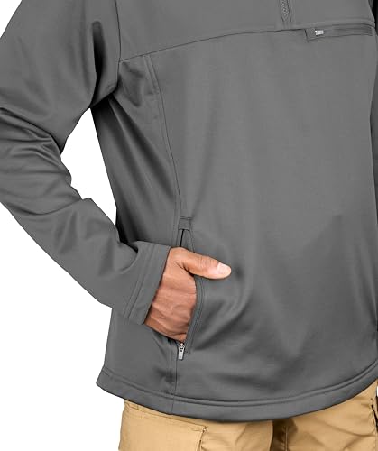 Image of Propper Kinetic Quarter Zip Pullover Fleece Sweatshirt Lined Long Sleeve Performance Synthetic for Tactical Outdoors and Work
