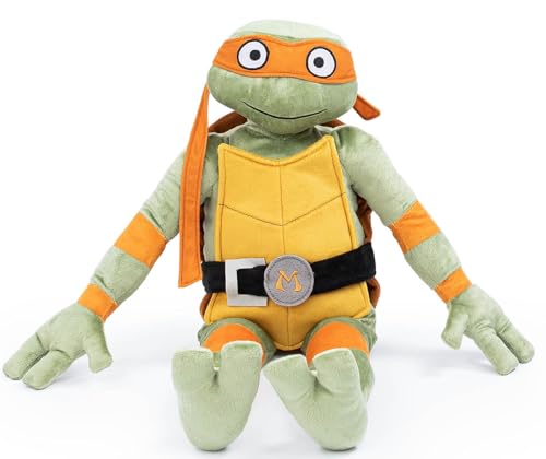 Jay Franco Nickelodeon Teenage Mutant Ninja Turtles Michaelangelo Plush Pillow Buddy - Super Soft Stuffed Character Pillow - Polyester Microfiber, 26 Inches