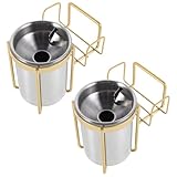 ELAYARD 2 Stück Edelstahl Wandaschenbecher Wandhalterung Rostfrei Leicht Montierbar Stilvoller Praktischer Aschenbecher für Badezimmer Toilette Balkon und Wohnräume