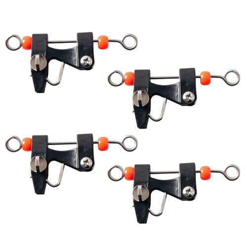 Jynqra 4Pcs Downriggers Adjustable Heavy Tension Release Clip Adjustable Tension Outriggers Suitable for Oceans Lake Fishing Angling Trolling