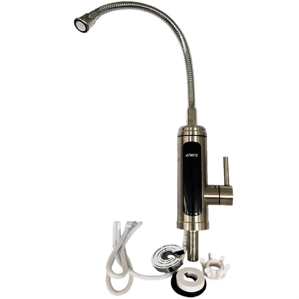 Electric Tap Instant Water Heater Faucet Tankless Heaters Kitchen Hot Tap Bathroom Heating Electric 220v Stainless Steel Shell(Style one)