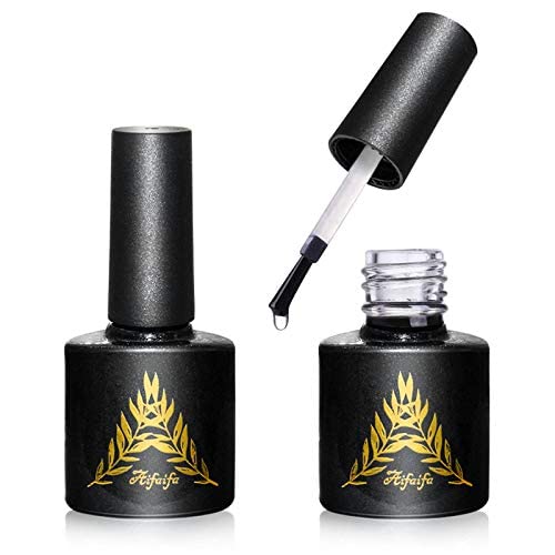 AIFAIFA Base Coat and Top Coat, Functional Gel for Gel Nail Polish, Soak Off UV/LED Lamp 2pcs Base and Top Coat Fast-Drying Long Lasting Bright Mirror Effect