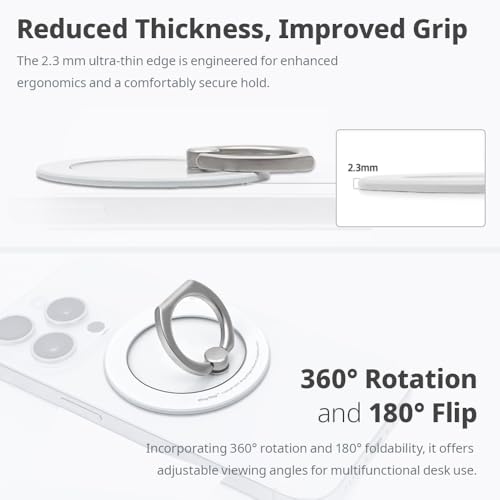 Soporte magnético para evitar caídas de iPhone con anillo MagSafe negro 4