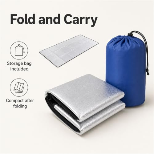 Almohadilla aislante para tienda de campaña y colchoneta de aluminio ligera 5