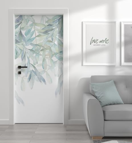 MyMaxxi Türtapete selbstklebend - Einteilige Türfolie 90x200 cm - Motiv: Hängende Ranken mit Blätter Türklebefolie zum verschönern & bekleben der Tür - Türaufkleber aus Klebefolie