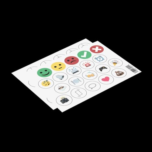 Flic Button Sticker Sheet – 2 Sheets with 20 Stickers for Flic 2 Smart Buttons – Customizable Labels to Personalise Each Button – Includes 3 Blank Stickers