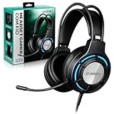 Fone de Ouvido Headset Com Microfone, Jogos, Video Game e PC, Chamadas e Reuniões, Iluminação RGB, Isolamento de Ruído Externo, Design Ergonômico e Confortável, Conexão P3 e USB - Original