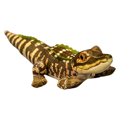 Peluche de cocodrilo - Juguete animal de peluche de 19 pulgadas | lindo patrón de cocodrilo, almohada de pelucħe suave de dibujos animados | Pechweruche divertido animal salvaje de Navidad para