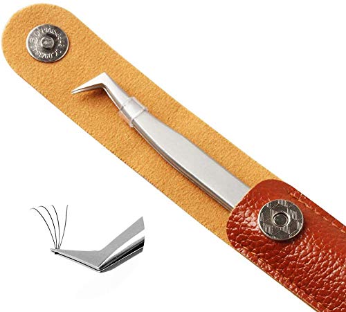 Eyelash Extensions Tweezers for Volume Lashes Tools Supplies Professional Easy Fan Tweezers Lash Tweezers Curved by GEMERRY