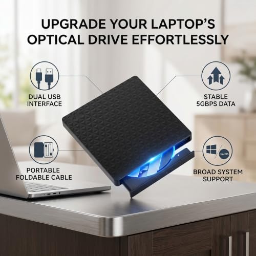 Caja externa para unidad óptica Fabater USB 3.0 Type A y C miniatura 2