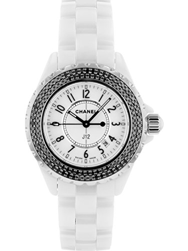 [シャネル] CHANEL 腕時計 H1630 J12 レディース 33mm H1630 ホワイトセラミック ベゼルブラックダイヤ [中古品] [並行輸入品]