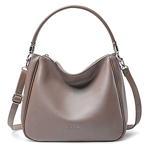 David Jones - Sac à Main Hobo Femme - Sac Porté Epaule Bandoulière Simili Cuir PU - Cabas Fourre-Tout Taille Moyenne avec Poignée Anse Longue - Mode Ville Classique...