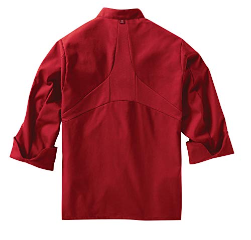 Image of Red Kap Men's Long Sleeve Ten Button Chef Coat with Mimix and Oilblok