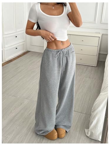 SOLY HUX Women's Drawstring Sweatpants Low Rise Baggy Wide Leg Pants with Pockets4