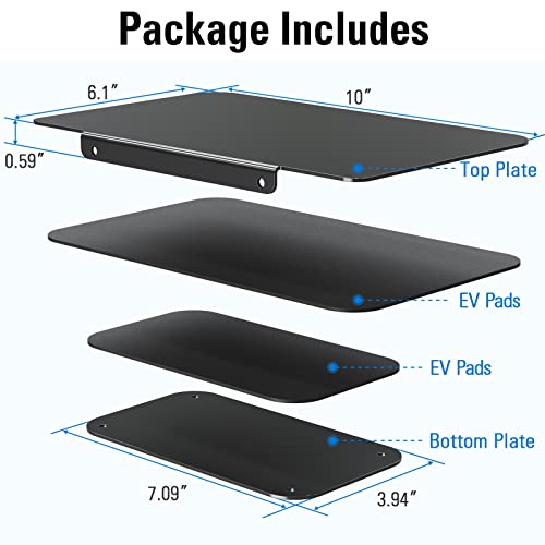 Image of MOUNTUP Monitor Mount Reinforcement for Tempered Glass Desk, Monitor Arm Plate, Steel Bracket for Thin and Most Fragile Table, for Desk C Clamp Installation of Monitors Stand