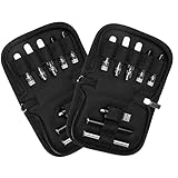 2PCS Pocket Size Travel Pouch Stash Case,Pod case Travel Carrying Case for Battery Pen Charger