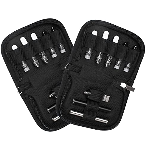 2PCS Pocket Size Travel Pouch Stash Case,Pod case Travel Carrying Case for Battery Pen Charger