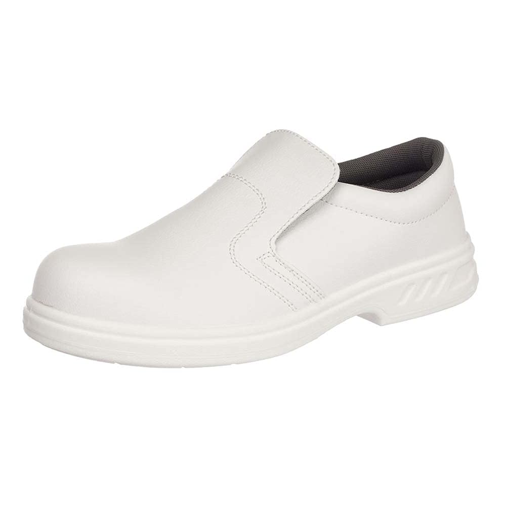 Portwest FW81 Water Resistant Steelite Slip On Safety Shoe S2 White, 49