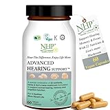 NHP Advanced Hearing Support Supplement – 60 Vegan Capsules, Natural Blend with 22 Nutrients to Improve Hearing, Reduce Tinnitus, Support Ear Health, Brain Clarity, Memory & Cognitive Performance