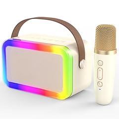 Beige 1 mic -Rainbow lights