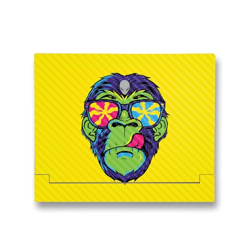 Image of MightySkins Carbon Fiber Skin Compatible with Alienware X14 R2 (2023) Full Wrap Kit - Hypno Chimp | Protective, Durable Textured Carbon Fiber Finish | Easy to Apply & Change Styles | Made in The USA
