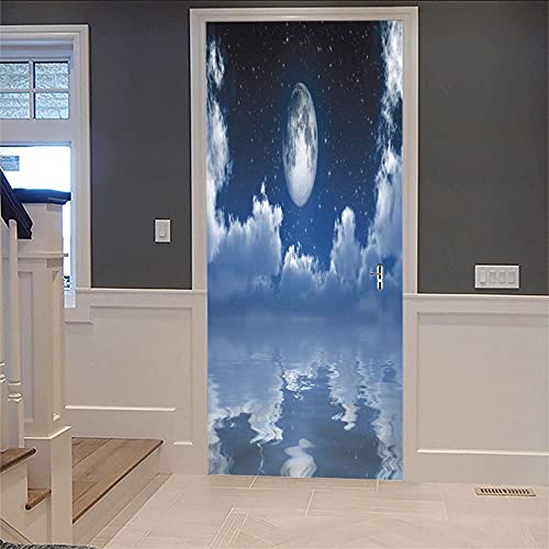 3D deursticker planeet DIY milieuvriendelijke zelfklevende PVC deursticker, gebruikt voor slaapzaal, kantoor en… - Afbeelding 6