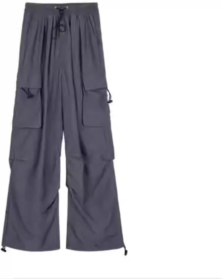 Women's Pants Quick-Dry Jazz Dance Cargo Black Loose Wide Leg Lightweight Casual Trouser for Women