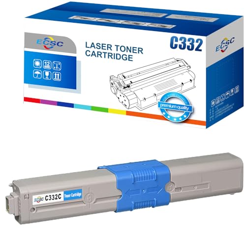 ECSC Toner Cartridge C332C / 46508711 For Printer, Compatible With OKI C332dn C332dnw MC363 MC363dn MC363dnw (Cyan, 1-Pack)