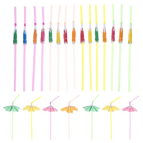 Pitillos desechables de papel y plástico 24 cm 100 pcs miniatura 1