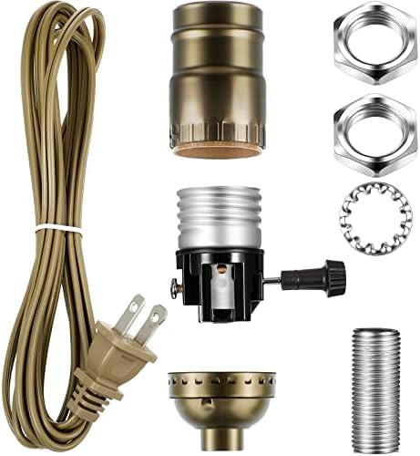 Honoson Lamp Repair Kit 3 Way Socket for Replacement Bulb Lamps, Bronze