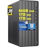 HP Envy Business Desktop Computer Intel 20-Core i7-14700 64GB RAM 1TB SSD + 1TB HDD Type-C Win11Pro ICP Hub