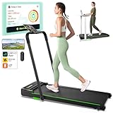 UREVO Strol 2E Smart 2-in-1 Folding Treadmill, Compact Walking Pad with Safety Handle, Plug and Play...