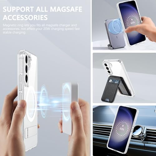 Coque Samsung S23 MagSafe GUAGUA avec support béquille intégrée antichoc