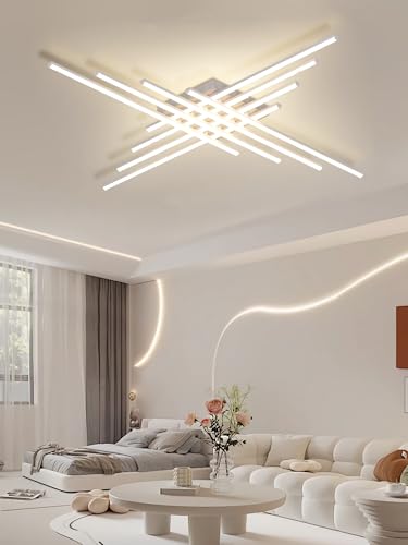 Modern Ceiling Lighting Led Ceiling Lamp 6000k / 4000k/3000k Modern Minimalist Design Ceiling Lights Suitable For Bedrooms Corridors Living Rooms Dining Rooms Corridor Kitchens (White,8heads)