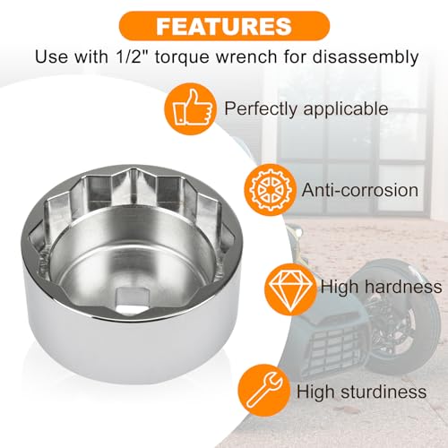Image of PSLER Wheel Nut Removal Socket Tool for Ryker 600 900 Rally Replacement for 529036457, silver
