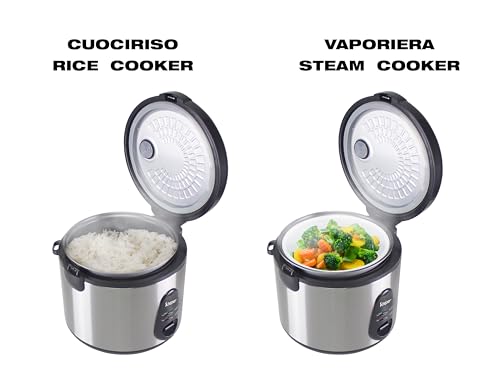 Miniatura 6 de Beper P101vap002 Olla Arrocera Eléctrica Con Función De Conservación Del Calor, Capacidad De 625 G, Revestimiento Antiadherente, Tapa Con Junta De Silicona Y Bandeja Para Cocinar Al Vapor.
