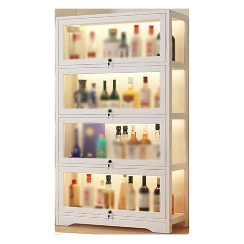 Mueble botellero con puerta y 4 pisos miniatura 1