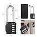 2 Pack disecu 2.6 Inch Long Shackle Combination Lock, 4 Digit Outdoor Waterproof Padlock for School Gym Locker, Sports Locker, Storage Unit, Gate, Fence, Toolbox, Cabinet (Black)