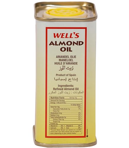 Image of Well's 100% Pure Almond Oil Packed And Imported From Spain 175Ml | Sweet Almond Oil For Body, Skin & Hair | Helps Enhance Memory | For New Born Baby Massage | Beauty & Skin Massage