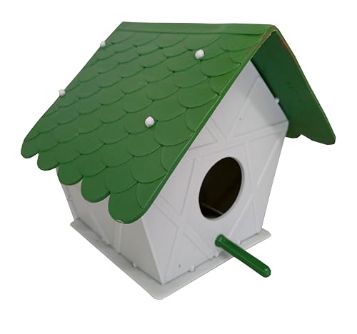 Casa De Passarinho Silvestres Ecológico Resistente Externo Grande (Verde)