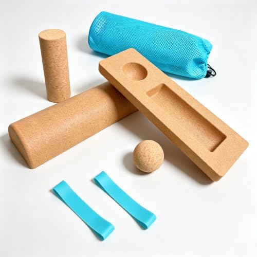 5-in-1-Solemate-Cork-Balance-Board-Set-Foot-Strengthener-Roller 5-in-1 Solemate Cork Balance Board Set Foot Strengthener Roller - Image 1