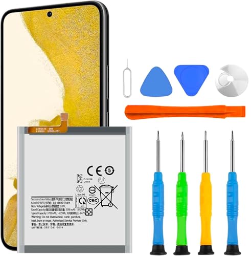 Voleset (Upgraded) Battery for Galaxy S22 (2025 New Version) 3300mAh EB-BS901ABY Replacement Battery for S22 5G SM-S901 SM-S901U with Screwdriver Tool Kit