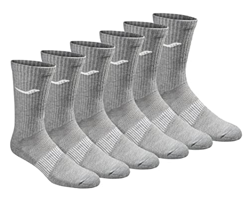 Image of Saucony Men's RunDry Mesh Ventilating Comfort Fit Performance Crew Socks, Available in L-XL (3, 6, 12 Pairs)