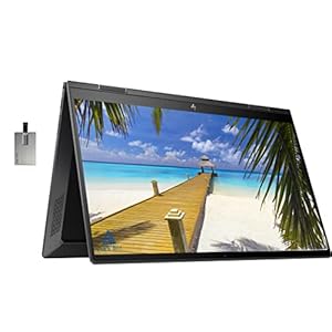 HP 2022 Envy x360 2-in-1 15.6" FHD Touch Screen Laptop, AMD Ryzen 5 5625U, 16GB RAM, 512GB SSD, AMD Radeon Graphics, FHD Camera, Amazon Alexa, Backlit Keyboard, Windows 11, Black, 32GB USB Card