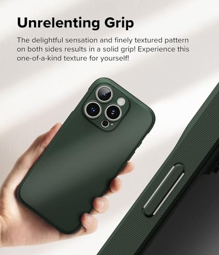 Image of Ringke Onyx Compatible with iPhone 16 Pro Case Cover Rugged Flexible Durable Anti-Slip TPU Protection Shockproof iPhone 16 Pro Back Cover - Dark Green